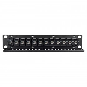 Netrack Keystone-Patchpanel 10" 12-Port, UTP, bestückt mit 12x Keystone-Buchse Kat. 6 - 3
