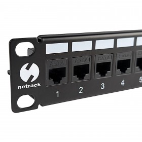 Netrack keystone patch panel 10" 12-ports, UTP, equipped with 12x keystone jack cat. 6 - 4