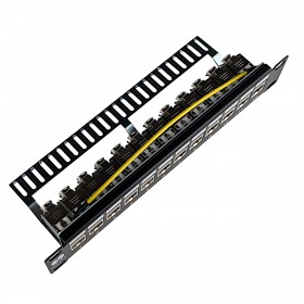Netrack keystone patch panel 10" 12-port, FTP, equipped with 12x keystone jack cat. 6 - 7