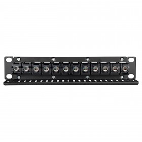 Netrack patch panel keystone 10" 12-ports, UTP, equipped with 12x keystone jack cat. 6A - 3