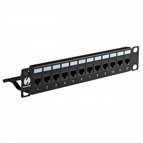 Netrack patch panel keystone 10" 12-ports, UTP, equipped with 12x keystone jack cat. 6A - 5