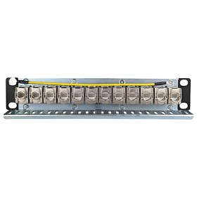 Netrack keystone patch panel 10" 12-ports, FTP, equipped with 12x keystone jack cat. 6A - 3