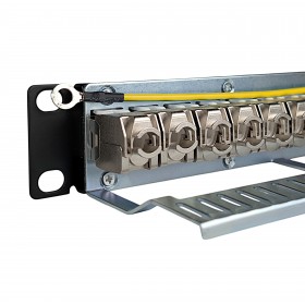 Netrack keystone patch panel 10" 12-ports, FTP, equipped with 12x keystone jack cat. 6A - 5