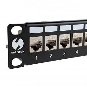 Netrack keystone patch panel 10" 12-ports, FTP, equipped with 12x keystone jack cat. 6A - 4