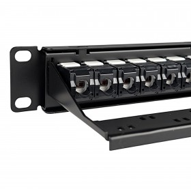 Netrack keystone patch panel 19" 24-port, UTP, equipped with 24x keystone jack cat. 6 - 5