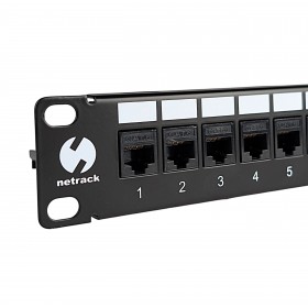 Netrack keystone patch panel 19" 24-port, UTP, equipped with 24x keystone jack cat. 6 - 4