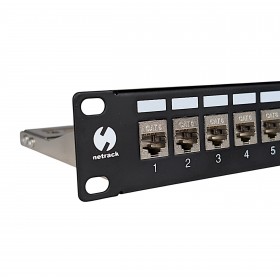 Netrack keystone patch panel 19" 24-port, FTP, equipped with 24x keystone jack cat. 6 - 4