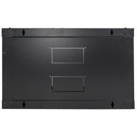 Netrack wall cabinet F-Line Rack 19", 6U/600x450mm - black, glass door, opening sides - 7