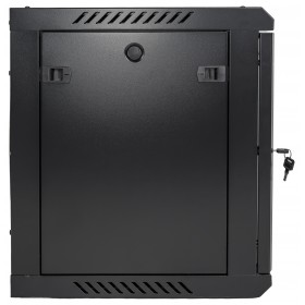Netrack F-Line 19" Wall Cabinet 9U/600x450mm - Black, Glass Door, Opening Sides - 4