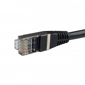 Patchcord RJ45, kat. 6 FTP F/UTP, 0,25m, Netrack, czarny - 2