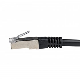 Patchcord RJ45, kat. 6 FTP F/UTP, 1m, Netrack, czarny - 3