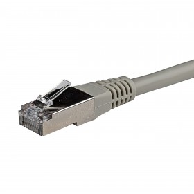 Netrack Patchkabel RJ45, umspritzter Mantel, Cat. 6 FTP/STP, 0,25 m grau - 1