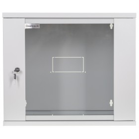 Szafa wisząca RACK 19" 9U, 400mm, Netrack ECO-Line, szara, drzwi przeszklone - 2
