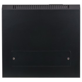 Netrack S-Line wall cabinet 10'', 4U/300 mm - black, glass door - 7