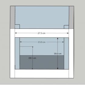 Szafa wisząca RACK 10'', 4U, 300mm, Netrack S-Line, czarna, drzwi szklane - 12