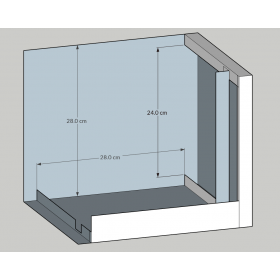 Szafa wisząca RACK 10'', 4U, 300mm, Netrack S-Line, czarna, drzwi szklane - 13