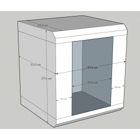 Netrack S-Line wall cabinet 10'', 6U/300 mm - black, glass door - 9