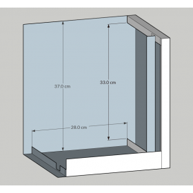 Netrack S-Line wall cabinet 10'', 6U/300 mm - black, glass door - 11