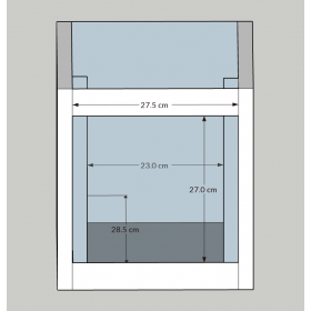 Netrack S-Line wall cabinet 10'', 6U/300 mm - black, glass door - 10