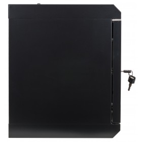 Netrack S-Line wall cabinet 10'', 6U/300 mm - black, glass door - 5