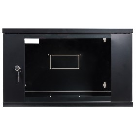 Szafa wisząca RACK 19" 6U, 400mm, Netrack ECO-Line, czarna, drzwi przeszklone - 3