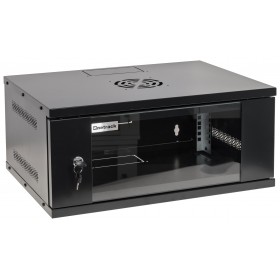 Szafa serwerowa wisząca RACK 19" 4U 400mm Netrack ECO-Line czarna - 1