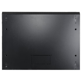 Szafa wisząca RACK 19" 12U, 450mm, Netrack F-Line, czarna, drzwi szklane, otwierane boki - 6