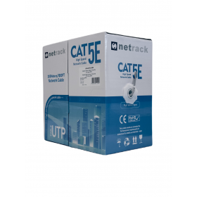 Kabel sieciowy LAN kat. 5e UTP, 305m, CCA, Netrack, szary - 1