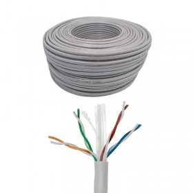 Kabel sieciowy LAN kat. 6 UTP, 305m, CCA, Netrack, szary - 2