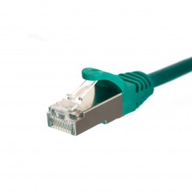 Patchcord RJ45, kat. 5e FTP F/UTP, 0,25m, Netrack, zielony - 1