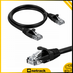 Patchcord RJ45, kat. 5e UTP, 0,25m, Netrack, czarny - 2
