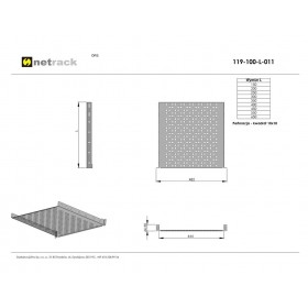 Netrack equipment shelf 19'', 1U/200mm, grey - 4