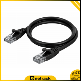 Patchcord RJ45, kat. 5e UTP, 0,25m, Netrack, czarny - 6