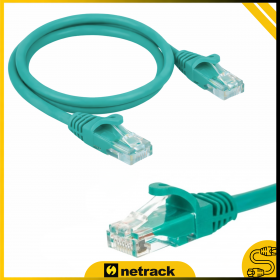 Patchcord RJ45, kat. 5e UTP, 0,5m, Netrack, zielony - 2