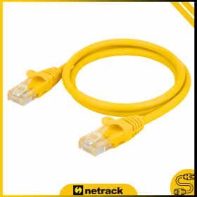 Patchcord RJ45, kat. 5e UTP, 0,5m, Netrack, żółty - 6