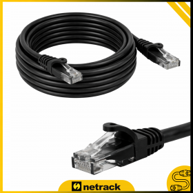 Patchcord RJ45, kat. 5e UTP, 10 m, Netrack, czarny - 2