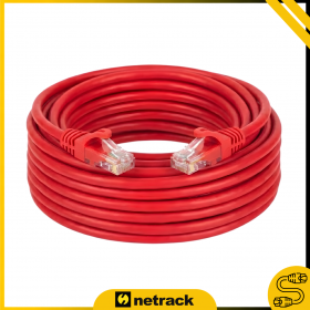 Patchcord RJ45, kat. 5e UTP, 10 m, Netrack, czerwony - 6