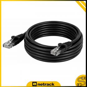 Patchcord RJ45, kat. 5e UTP, 10 m, Netrack, czarny - 6