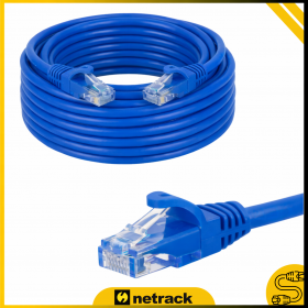 Patchcord RJ45, kat. 5e UTP, 15m, Netrack, niebieski - 2