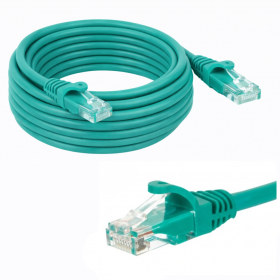 Patchcord RJ45, kat. 5e UTP, 15m, Netrack, zielony - 1
