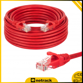 Patchcord RJ45, kat. 5e UTP, 15m, Netrack, czerwony - 2