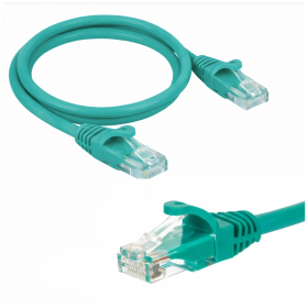 Patchcord RJ45, kat. 5e UTP, 1,5m, Netrack, zielony - 1