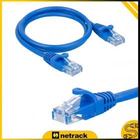 Patchcord RJ45, kat. 5e UTP, 1m, Netrack, niebieski - 2
