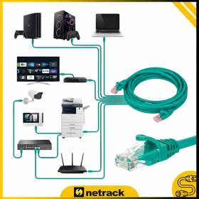 Patchcord RJ45, kat. 5e UTP, 2m, Netrack, zielony - 3