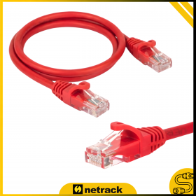 Patchcord RJ45, kat. 5e UTP, 2m, Netrack, czerwony - 2