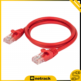 Patchcord RJ45, kat. 5e UTP, 2m, Netrack, czerwony - 6