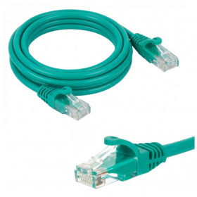 Patchcord RJ45, kat. 5e UTP, 3m, Netrack, zielony - 1