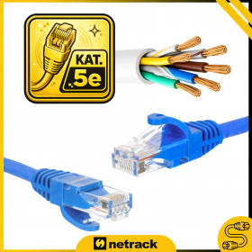 Patchcord RJ45, kat. 5e UTP, 3m, Netrack, niebieski - 4