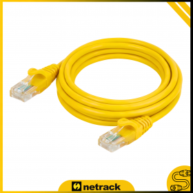 Patchcord RJ45, kat. 5e UTP, 3m, Netrack, żółty - 6
