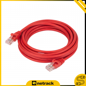 Patchcord RJ45, kat. 5e UTP, 5m, Netrack, czerwony - 6